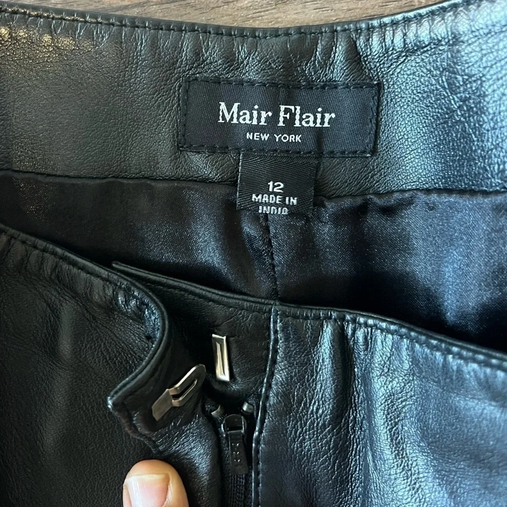 Mair Flair Leather Flare Pants
